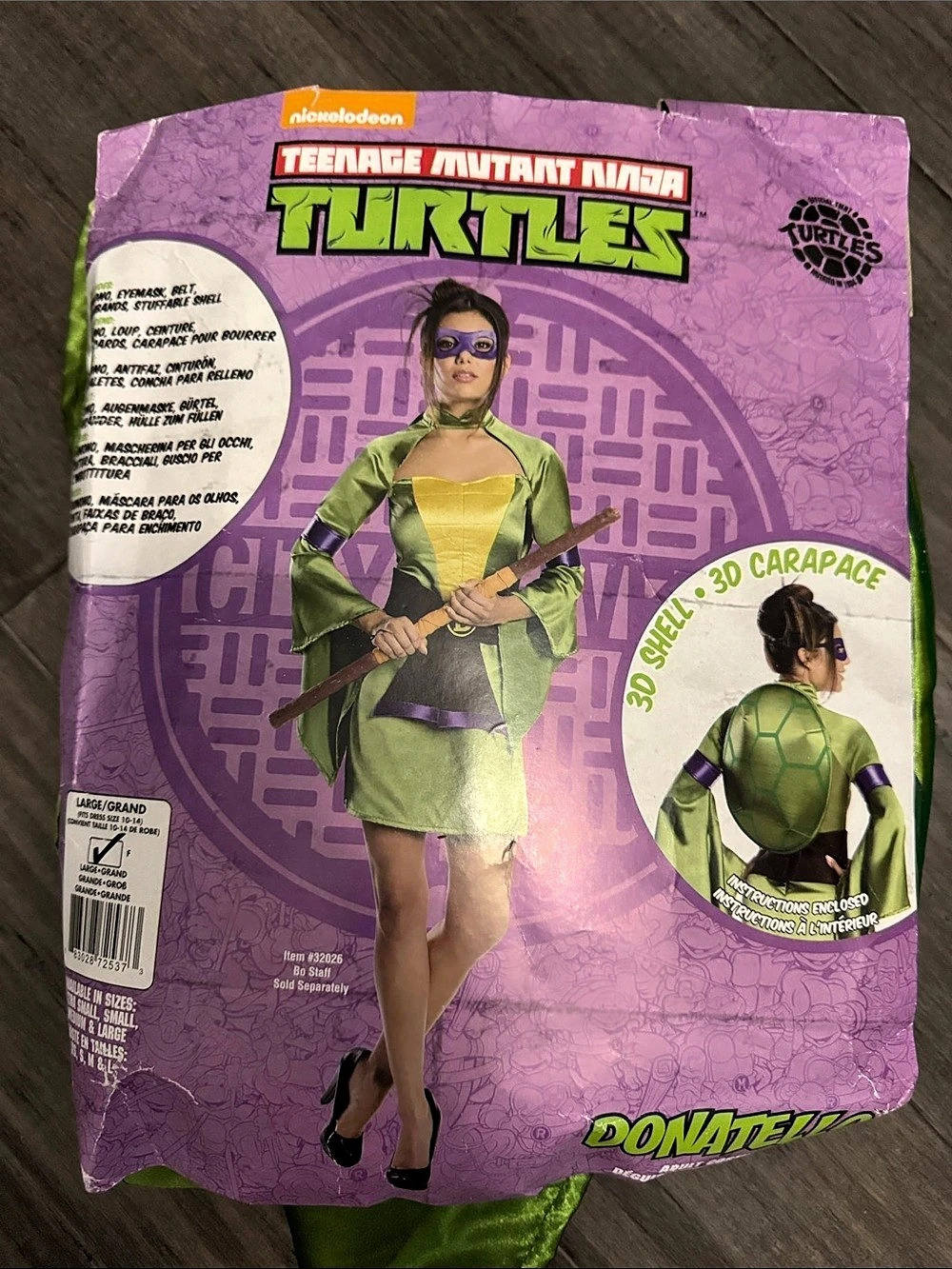 Teenage Mutant Ninja Turtles Donatello Halloween Costume Large